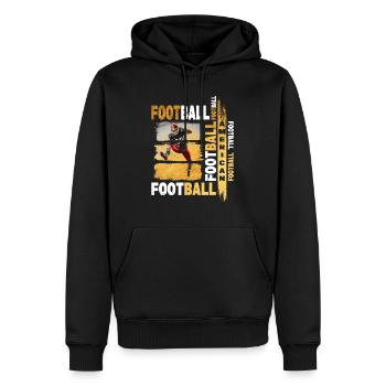 Joueur de football américain Gold Vintage Retro Sport - Sweat à capuche Premium bio Homme - noir - Devant - Nico (187cm)