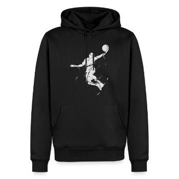 Basketball Basketballspieler Dunking Broken Splash - Männer Premium Bio Hoodie - Schwarz - Vorne - Nico (187cm)