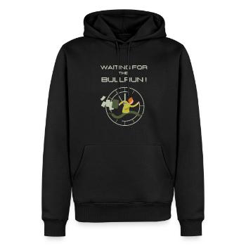 waiting for the bullrun - Sweat à capuche Premium bio Homme - noir - Devant - Nico (187cm)