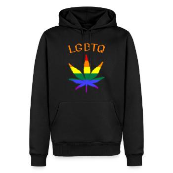 lgbtq ganja pride love - Männer Premium Bio Hoodie - Schwarz - Vorne - Nico (187cm)