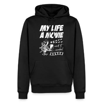 Ma vie est un film et ça craint - Sweat à capuche Premium bio Homme - noir - Devant - Nico (187cm)