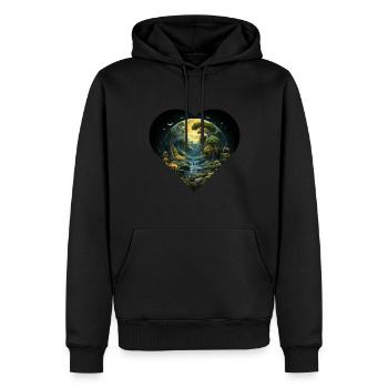 Love Mother Earth - Männer Premium Bio Hoodie - Schwarz - Vorne - Nico (187cm)