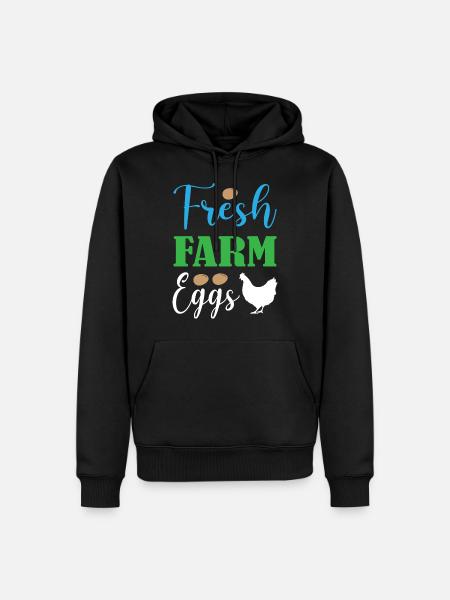 Fresh Farm Eggs - Men’s Premium Organic Hoodie - black