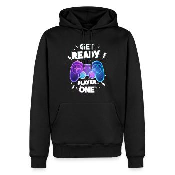 Get Ready Player One - Männer Premium Bio Hoodie - Schwarz - Vorne - Nico (187cm)