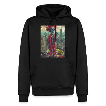 Freaky World - Skull, Totenkopf - Männer Premium Bio Hoodie - Schwarz - Vorne - Nico (187cm)