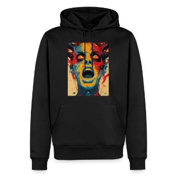 The Female Devil - Männer Premium Bio Hoodie - Schwarz - Vorne - Nico (187cm)