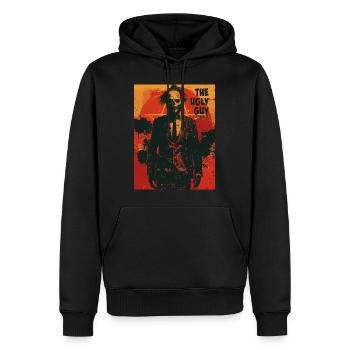 The Ugly Guy - Skull, Totenkopf - Männer Premium Bio Hoodie - Schwarz - Vorne - Nico (187cm)