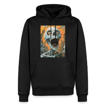 The Skull - Skull, Totenkopf, Teufel - Männer Premium Bio Hoodie - Schwarz - Vorne - Nico (187cm)