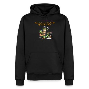 Groovy Frog Vibes - Sweat à capuche Premium bio Homme - noir - Devant - Nico (187cm)