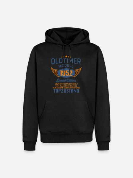 Oldtimer Modell 1952 - Männer Premium Bio Hoodie - Schwarz