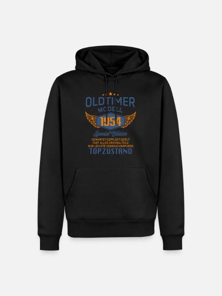 Oldtimer Modell 1954 - Männer Premium Bio Hoodie - Schwarz