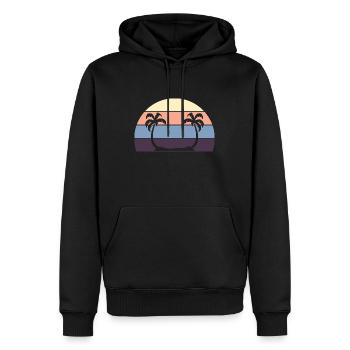 Sommer Strand - Männer Premium Bio Hoodie - Schwarz - Vorne - Nico (187cm)