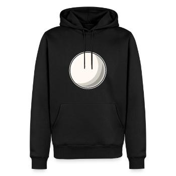 Boule de billard blanc - Sweat à capuche Premium bio Homme - noir - Devant - Nico (187cm)