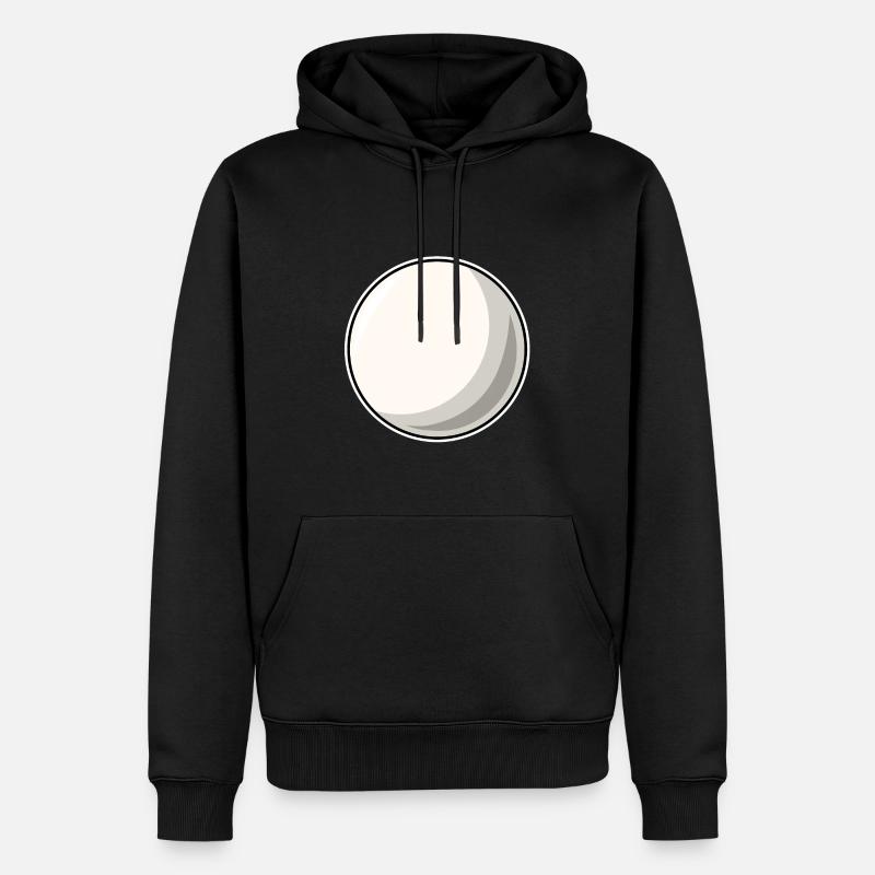 Boule de billard blanc - Sweat à capuche Premium bio Homme - noir