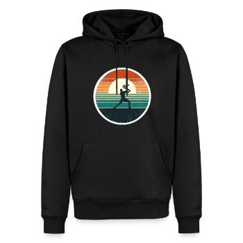 Tennis - Men’s Premium Organic Hoodie - black - Front - Nico (187cm)