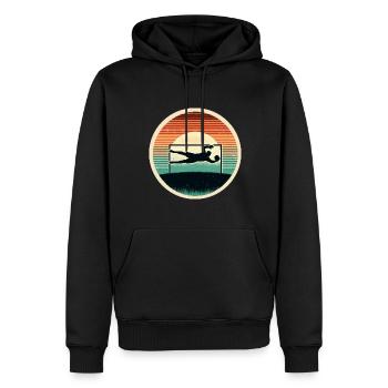 Gardien de but Gardien de but Football - Sweat à capuche Premium bio Homme - noir - Devant - Nico (187cm)