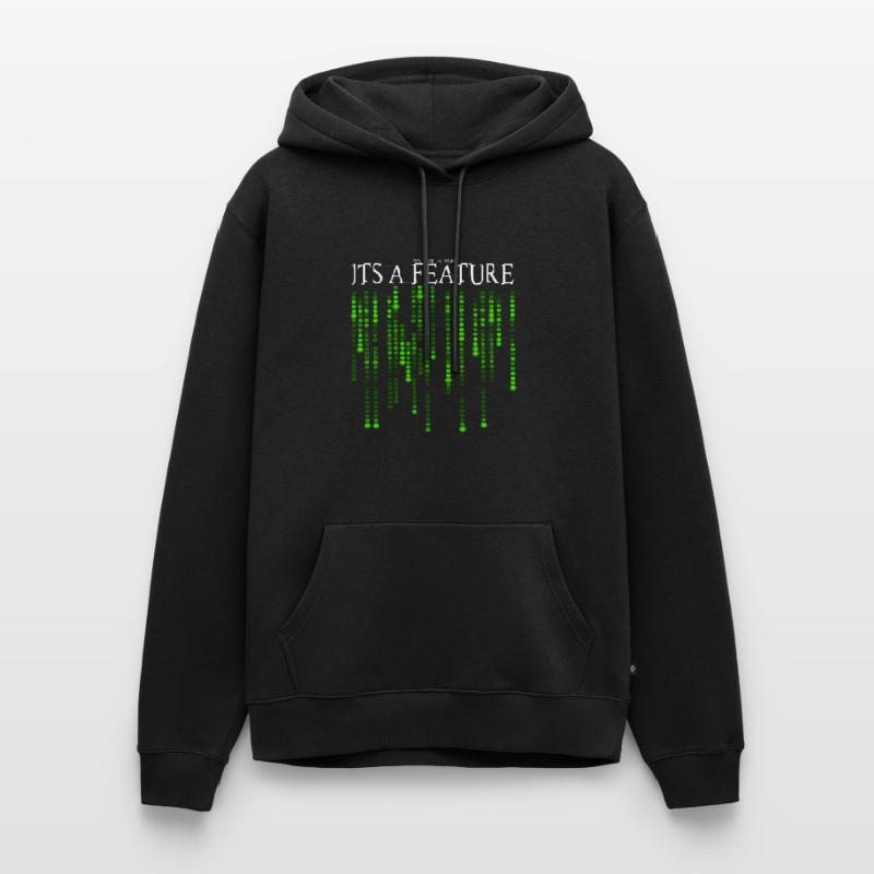 It's Not A Bug - It's A Feature Green Source Code Männer Premium Bio Hoodie
