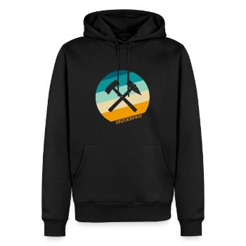 Glück Auf Erzgebirge - Schlägel und Eisen - Männer Premium Bio Hoodie - Schwarz - Vorne - Nico (187cm)