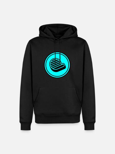 Meat steak symbol - Men’s Premium Organic Hoodie - black