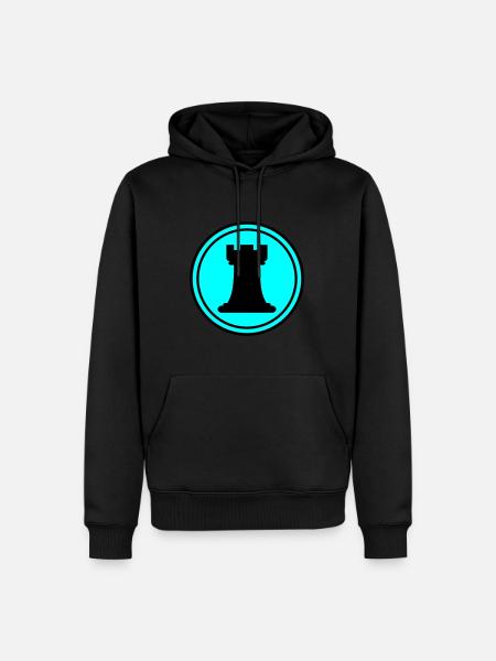 Chess piece tower - Men’s Premium Organic Hoodie - black