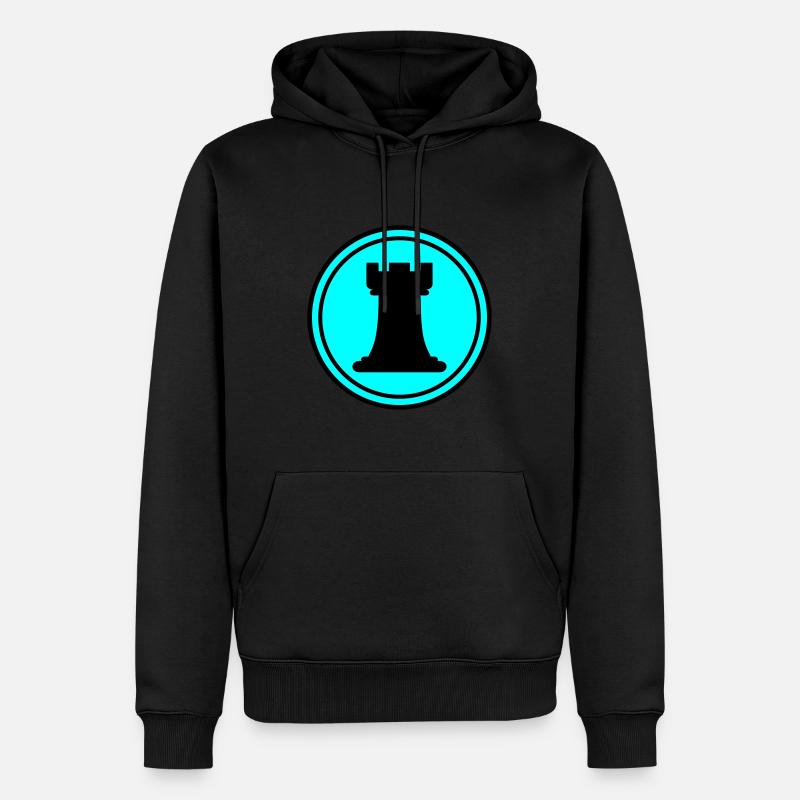 Tour de pièces d’échecs - Sweat à capuche Premium bio Homme - noir