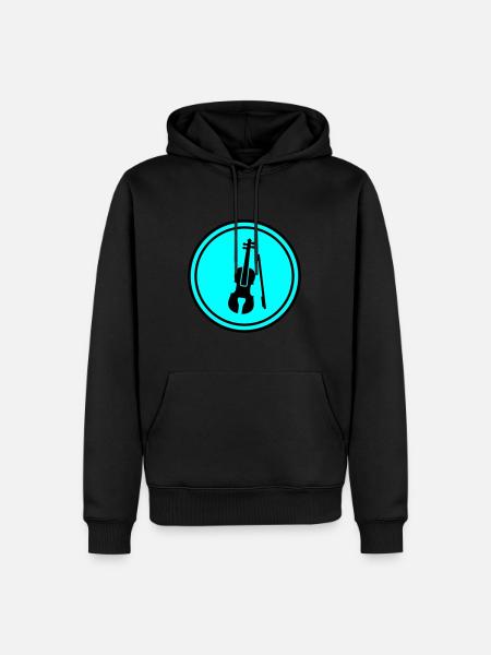 Icône de violon - Sweat à capuche Premium bio Homme - noir