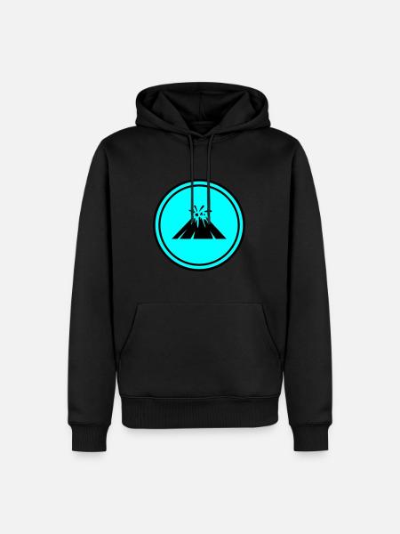 Vulkan icon symbol - Männer Premium Bio Hoodie - Schwarz