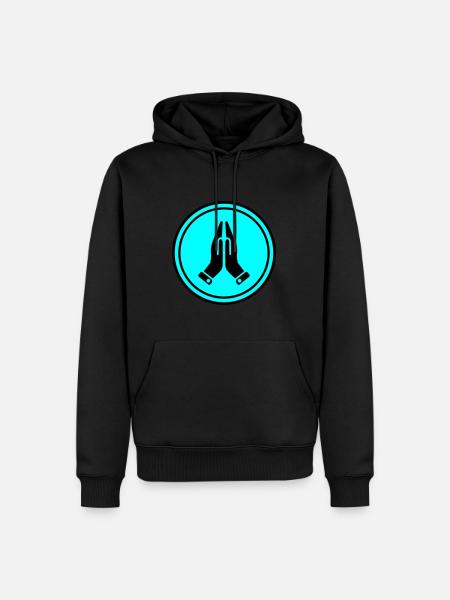 Hands symbol - Men’s Premium Organic Hoodie - black