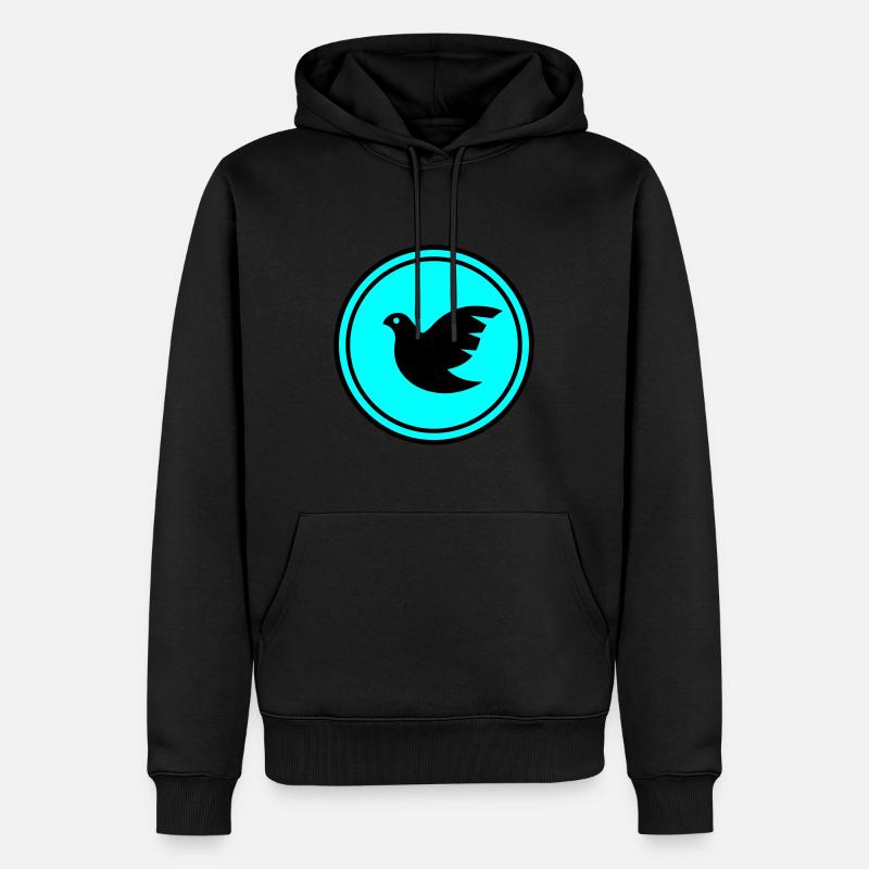 Symbole de la colombe - Sweat à capuche Premium bio Homme - noir