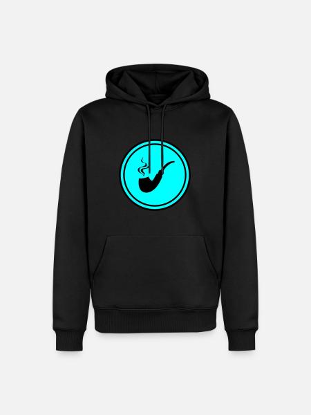Smoking a pipe - Men’s Premium Organic Hoodie - black