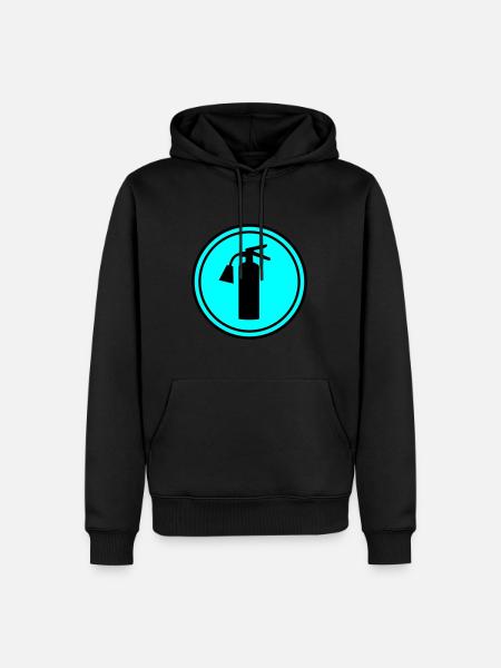 Fire extinguisher symbol - Men’s Premium Organic Hoodie - black