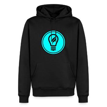 Glühbirne Symbol - Männer Premium Bio Hoodie - Schwarz - Vorne - Nico (187cm)