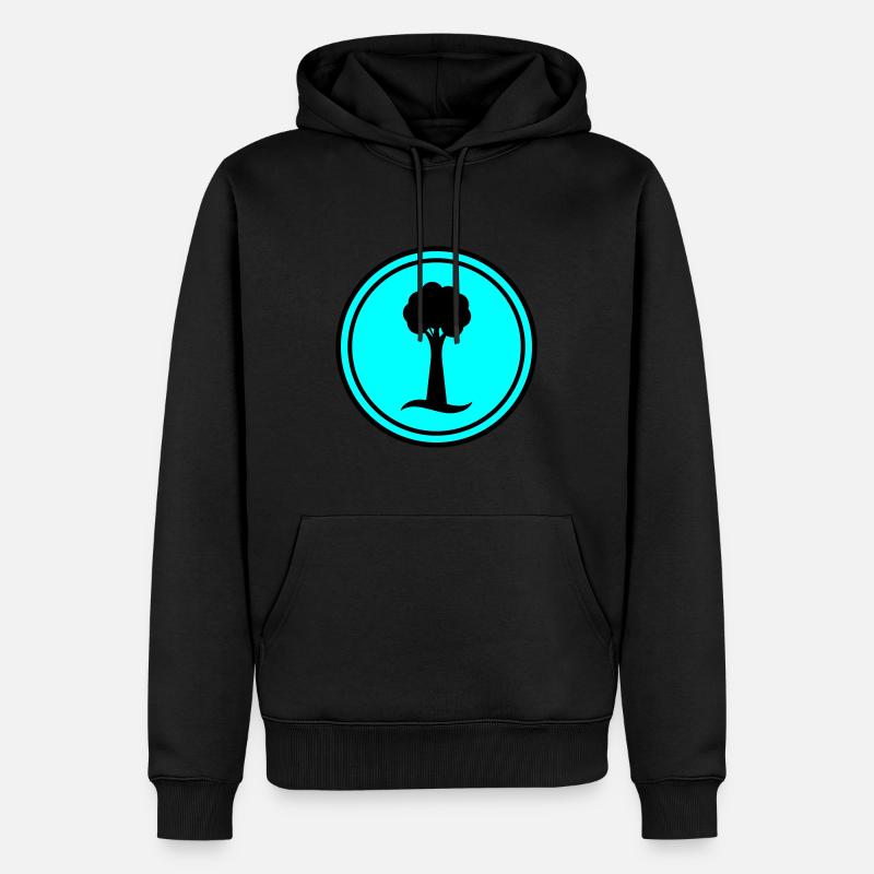 Baum Symbol - Männer Premium Bio Hoodie - Schwarz