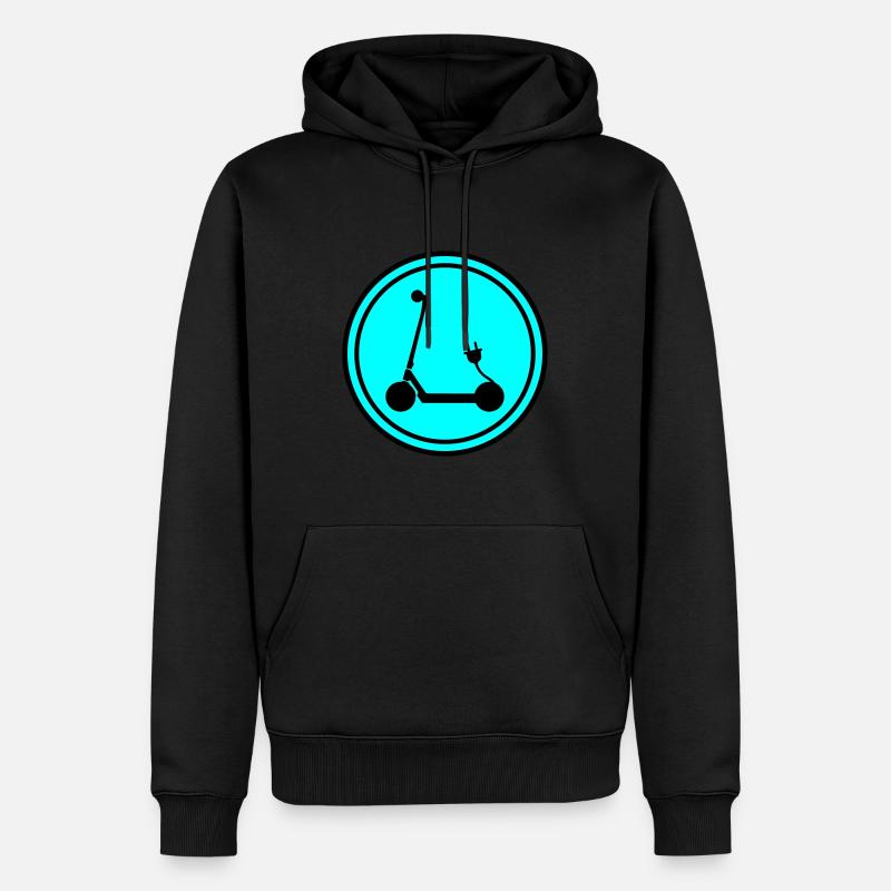 E-roller Icon - Männer Premium Bio Hoodie - Schwarz