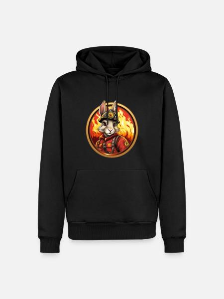 Rabbit Fire Brigade - Men’s Premium Organic Hoodie - black