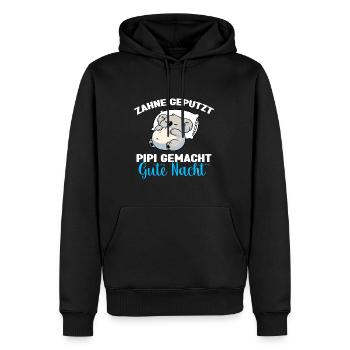 Koala Schlafshirt Koala Pyjama Gute Nacht - Männer Premium Bio Hoodie - Schwarz - Vorne - Nico (187cm)