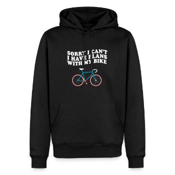 I Have Plans With My Bike Fahrrad Rad Retro - Männer Premium Bio Hoodie - Schwarz - Vorne - Nico (187cm)