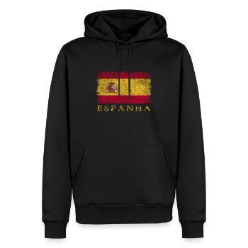 Espagne Drapeau espagnol Drapeau de l’Espagne - Sweat à capuche Premium bio Homme - noir - Devant - Nico (187cm)