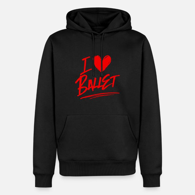 J’adore le ballet - Sweat à capuche Premium bio Homme - noir