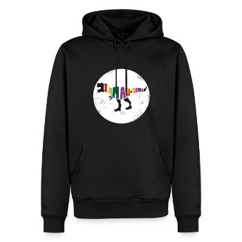 Dinosaurier. I am awesome style. Tiere. Urzeit - Männer Premium Bio Hoodie - Schwarz - Vorne - Nico (187cm)
