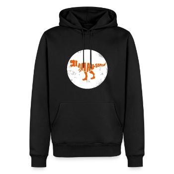 Dinosaurier. I am awesome style. Tiere. Urzeit - Männer Premium Bio Hoodie - Schwarz - Vorne - Nico (187cm)