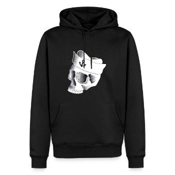 crâne Sailor - Sweat à capuche Premium bio Homme - noir - Devant - Nico (187cm)