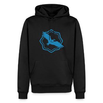 Vogel - Fliegen - Naturschutz Tierfreund Freiheit - Männer Premium Bio Hoodie - Schwarz - Vorne - Nico (187cm)