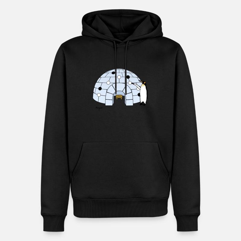 Iglo Go - Sweat à capuche Premium bio Homme - noir