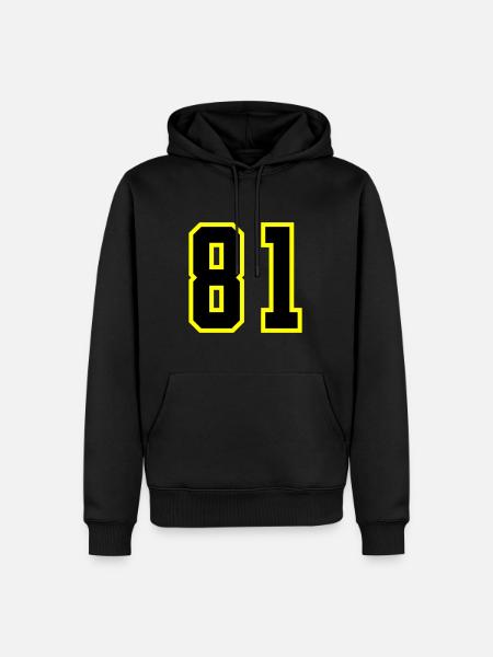 81 Number Jersey - Men’s Premium Organic Hoodie - black