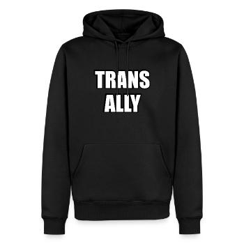 Trans Ally - Männer Premium Bio Hoodie - Schwarz - Vorne - Nico (187cm)