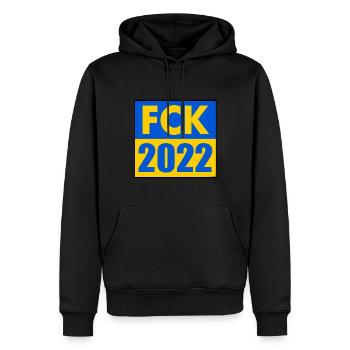 Fck 2022 - Sweat à capuche Premium bio Homme - noir - Devant - Nico (187cm)