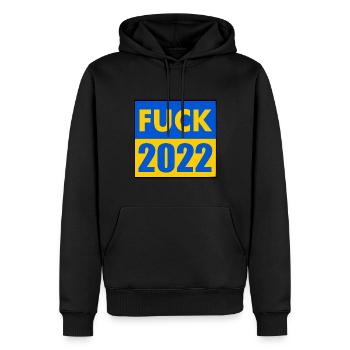 Fuck 2022 - Männer Premium Bio Hoodie - Schwarz - Vorne - Nico (187cm)