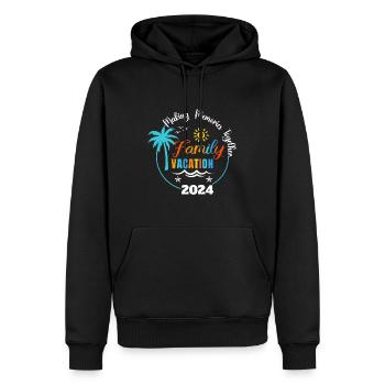 Familienurlaub: Gemeinsame Erinnerungen schaffen - Männer Premium Bio Hoodie - Schwarz - Vorne - Nico (187cm)