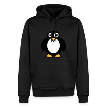 Lustiger Pinguin - Männer Premium Bio Hoodie - Schwarz - Vorne - Nico (187cm)